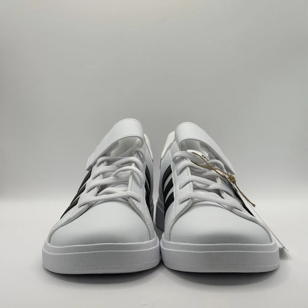 Adidas Grand Court 2.0 EL K White/Black Kid's Sneakers - Size 4.5 NWB GW6521